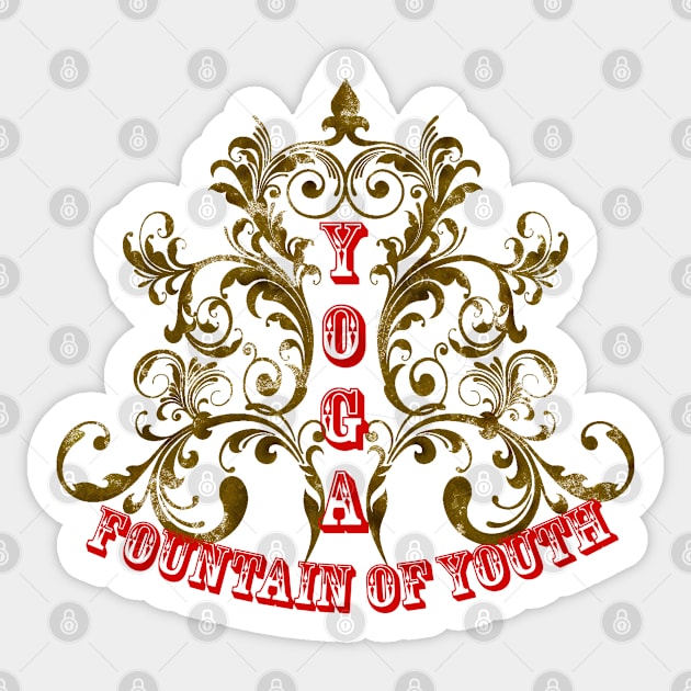 Yoga : Fountain of Youth Sticker by swarna artz